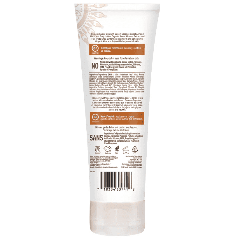 Desert Essence Sweet Almond Hand & Body Lotion Replenishing 273 ml