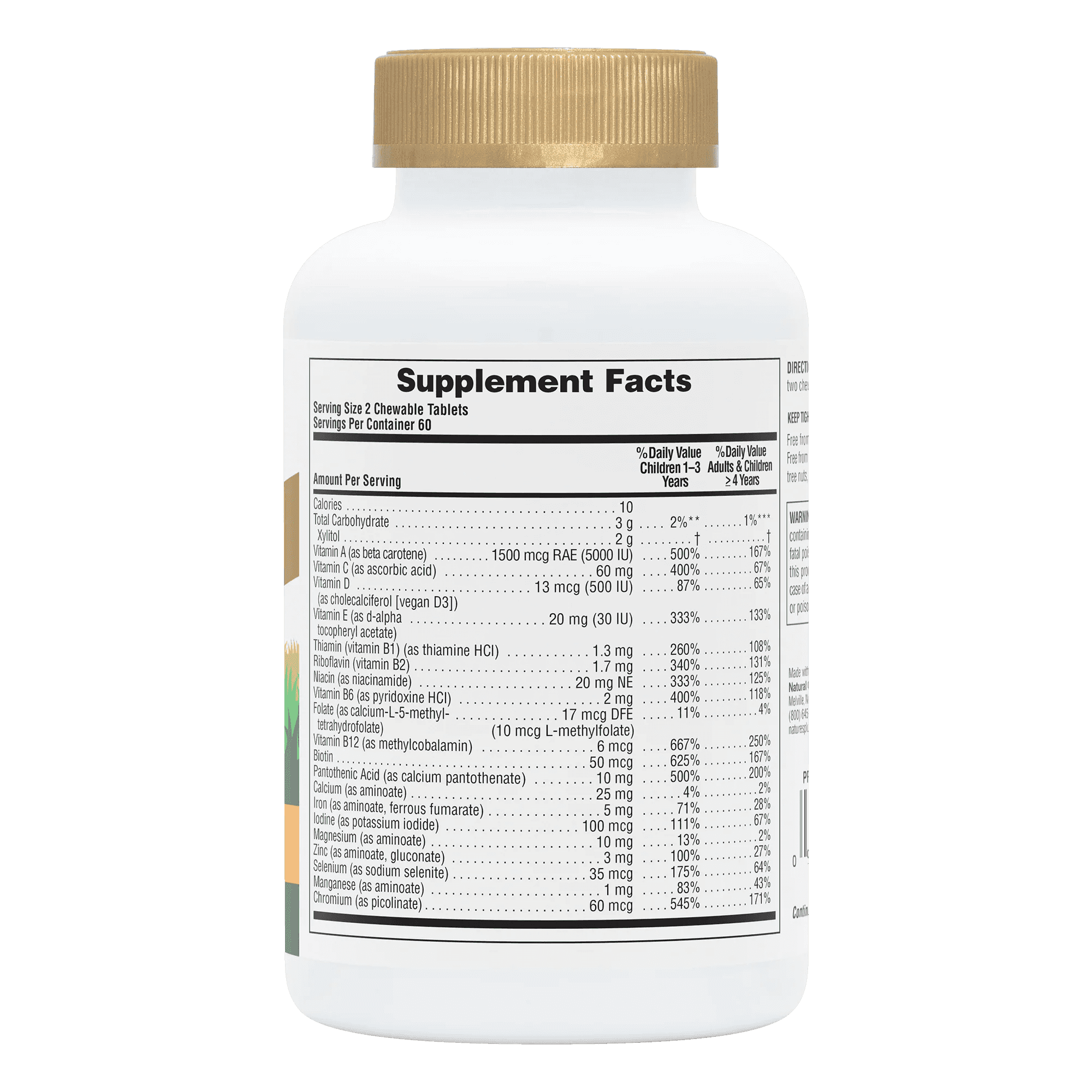 Natures Plus Multivitamin Gold Animal Parade 60 Tuggtabletter