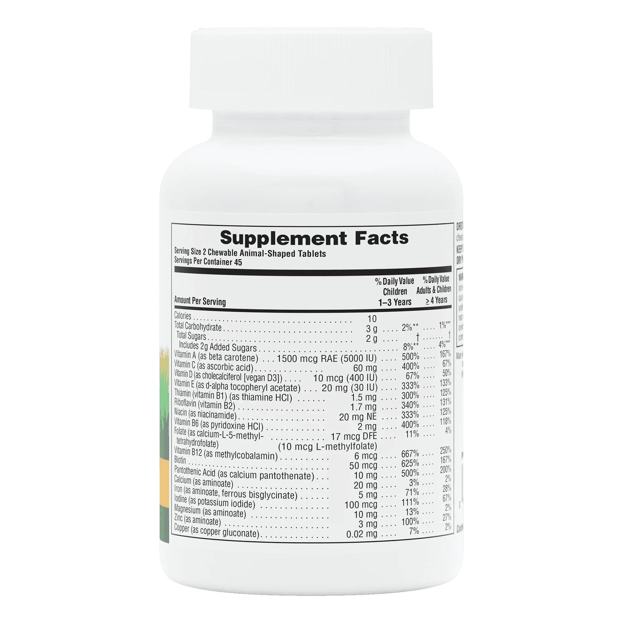 Natures Plus Multivitamin Animal Parade 90 Tuggtabletter