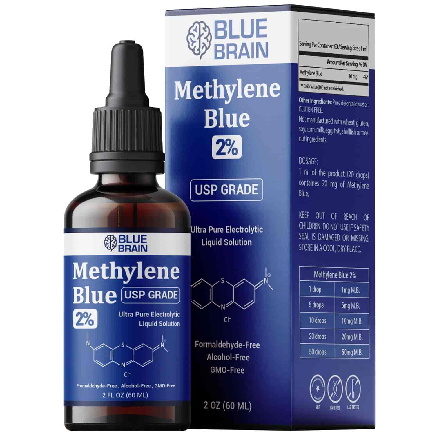 Blue Brain Methylene Blue 2% 60ml