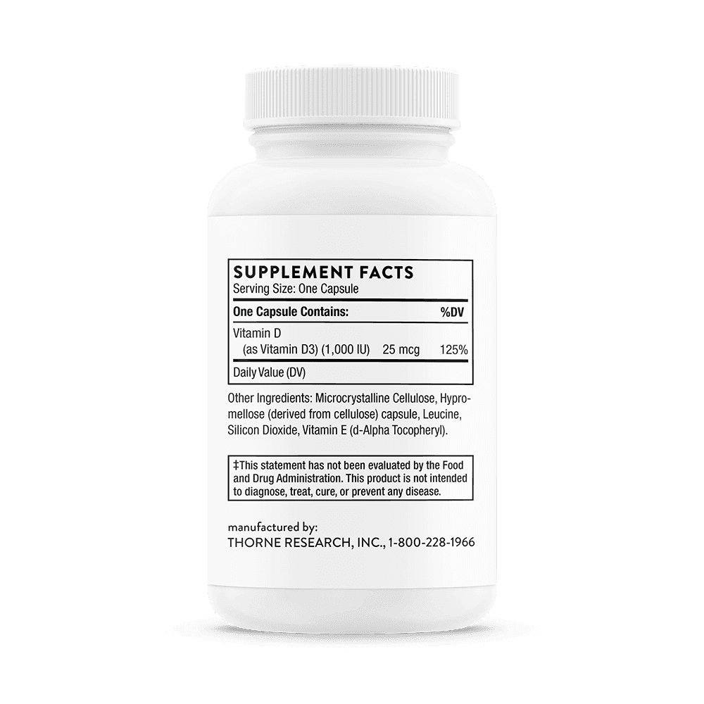Thorne research D3-Vitamin 1000 IU 90 Kapslar