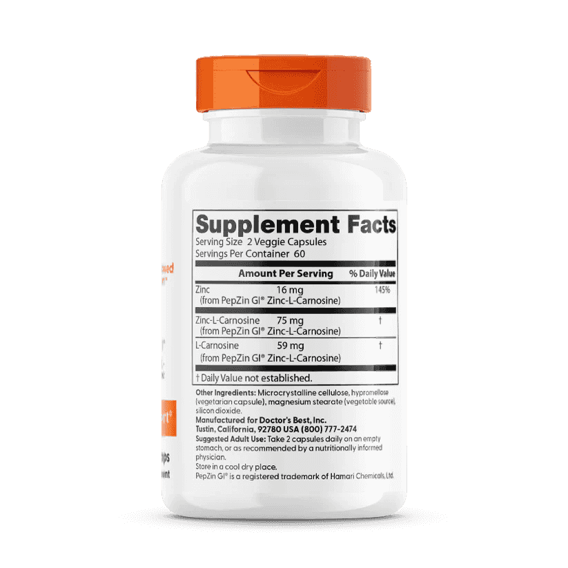 Dr. Best PepZin GI Zinc-L-Carnosine 120 kap