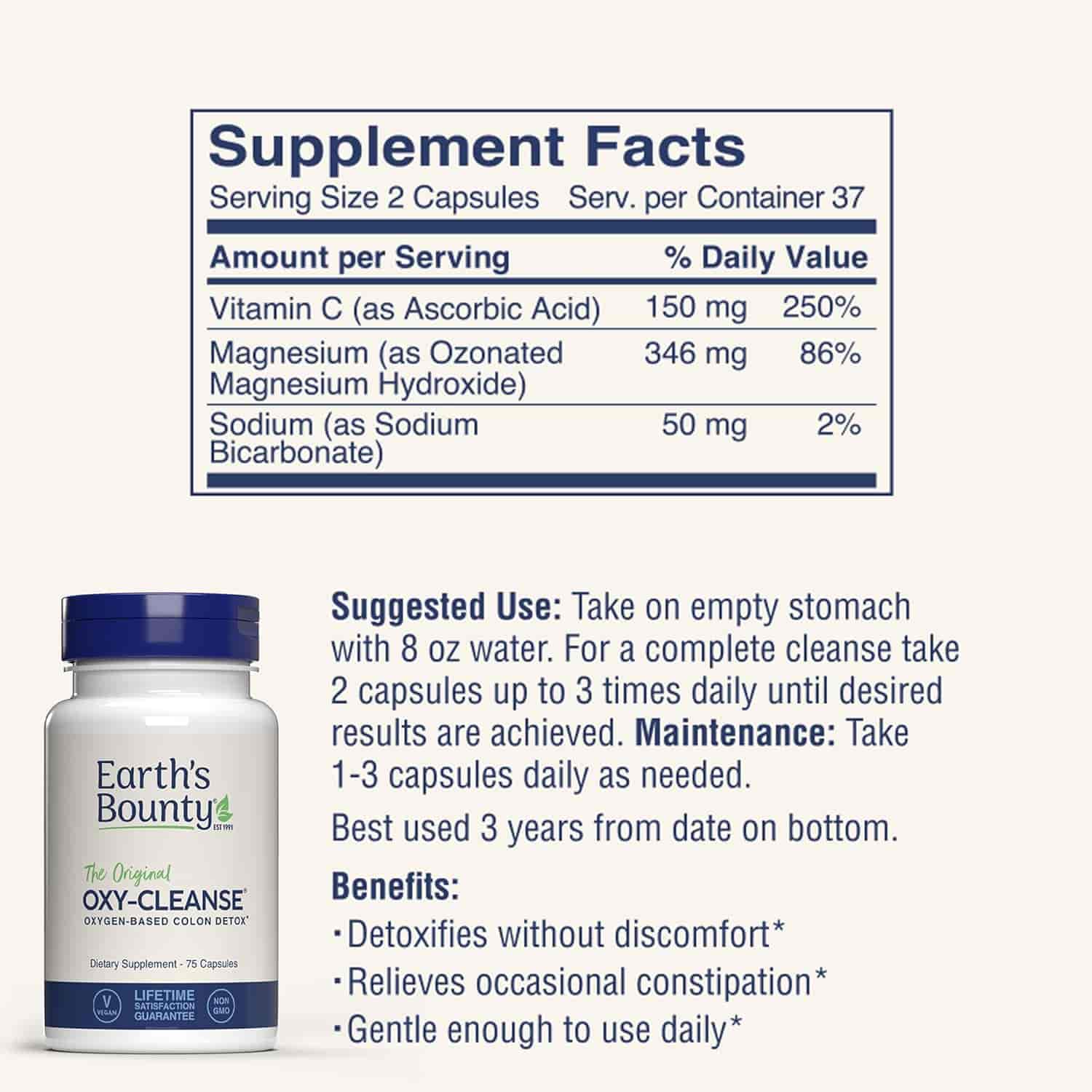 Earth's Bounty Oxy-Cleanse 75 kapslar
