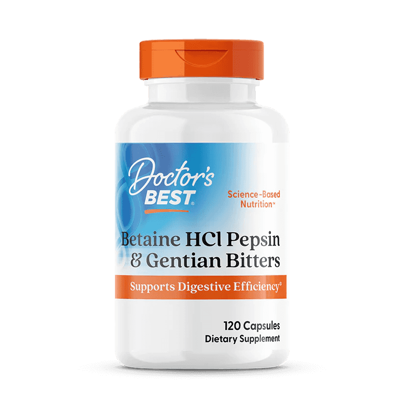 Dr. Best Betaine HCL Pepsin & Gentian Bitters 120 kap