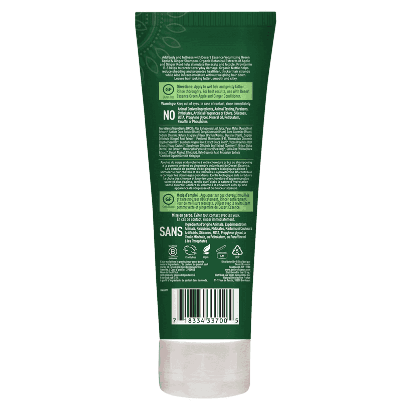 Desert Essence Green Apple & Ginger Shampoo Volumizing 273 ml