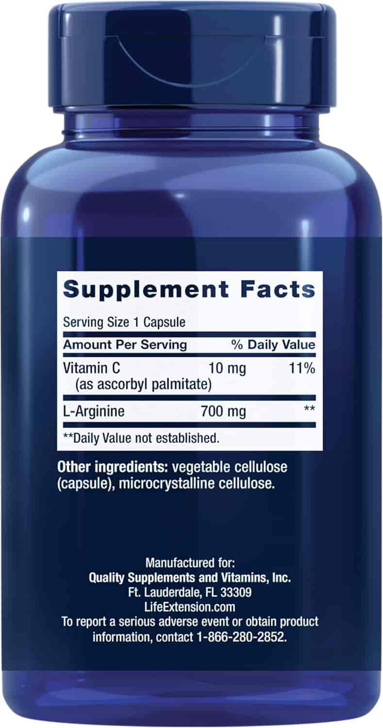 Life Extension L-Arginine Caps 700mg