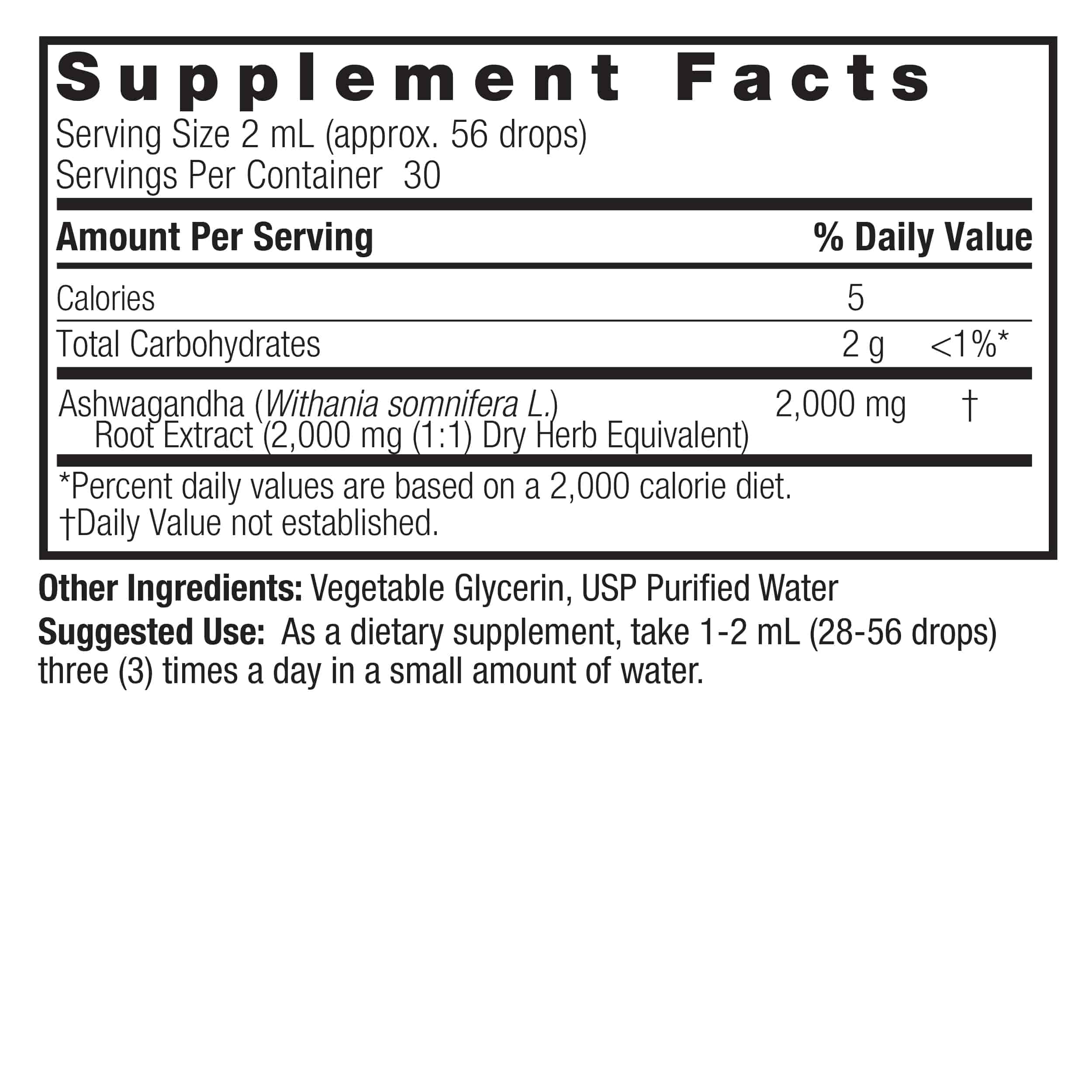 Natures Answer Ashwaganda Root 60ml