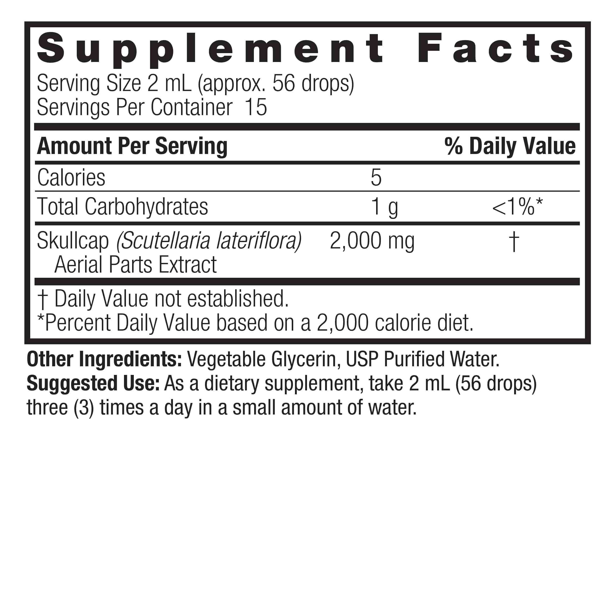 Natures Answer Skullcap Extract, Frossört 30ml