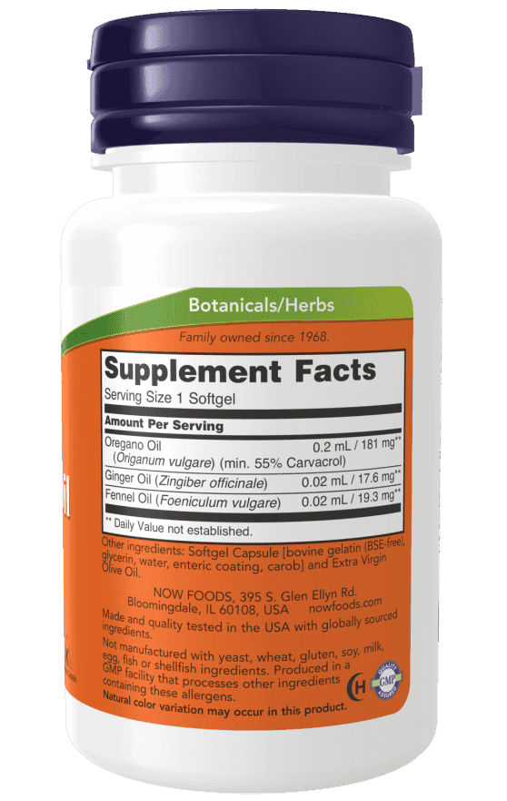 Now Oregano Oil 90 Softgels