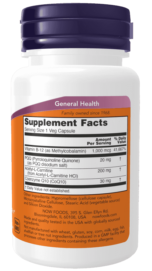 Now PQQ Energy 20 mg, 30 Veg Kapslar