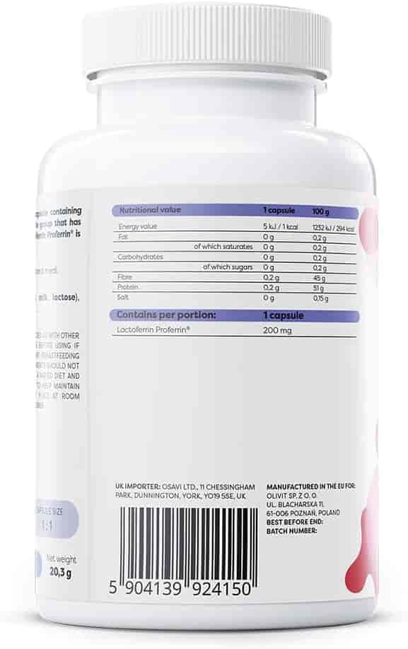Osavi Lactoferrin, 200mg, 60kap