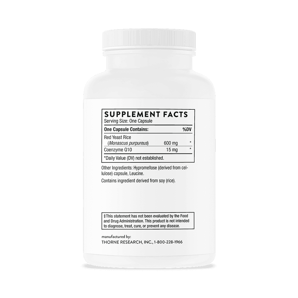 Thorne Research Red Yeast Rice + Q10 (Tidigare Choleast) 120 Kapslar