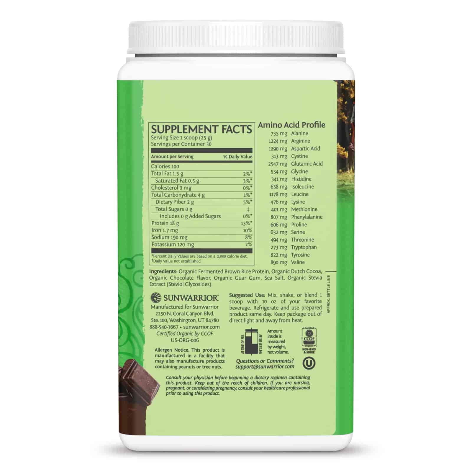 Sunwarrior Protein Classic Choklad 750g
