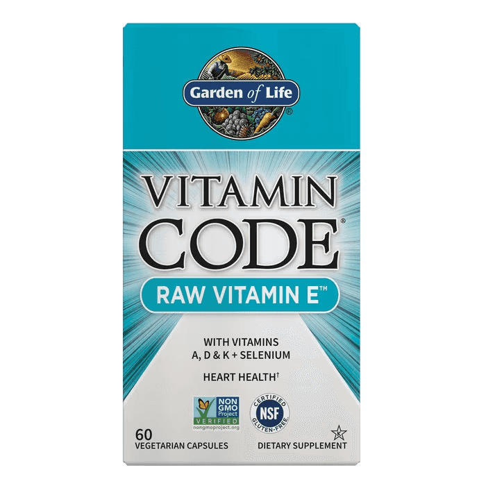 Garden of Life Vitamin Code Raw E 250IU, 60 Veg Kap