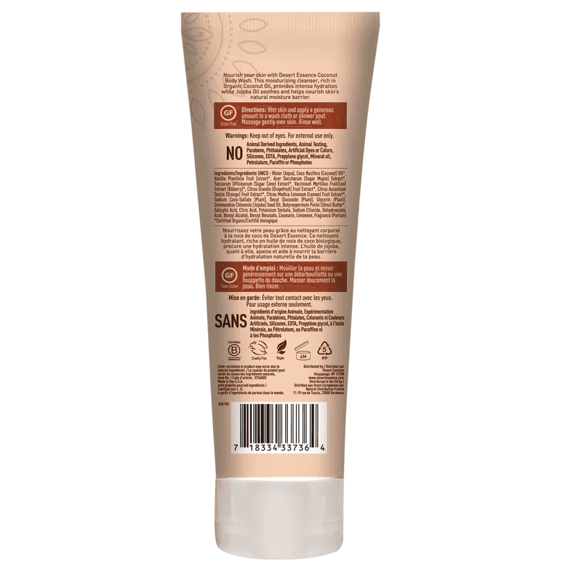 Desert Essence Coconut Body Wash Nourishing 237 ml