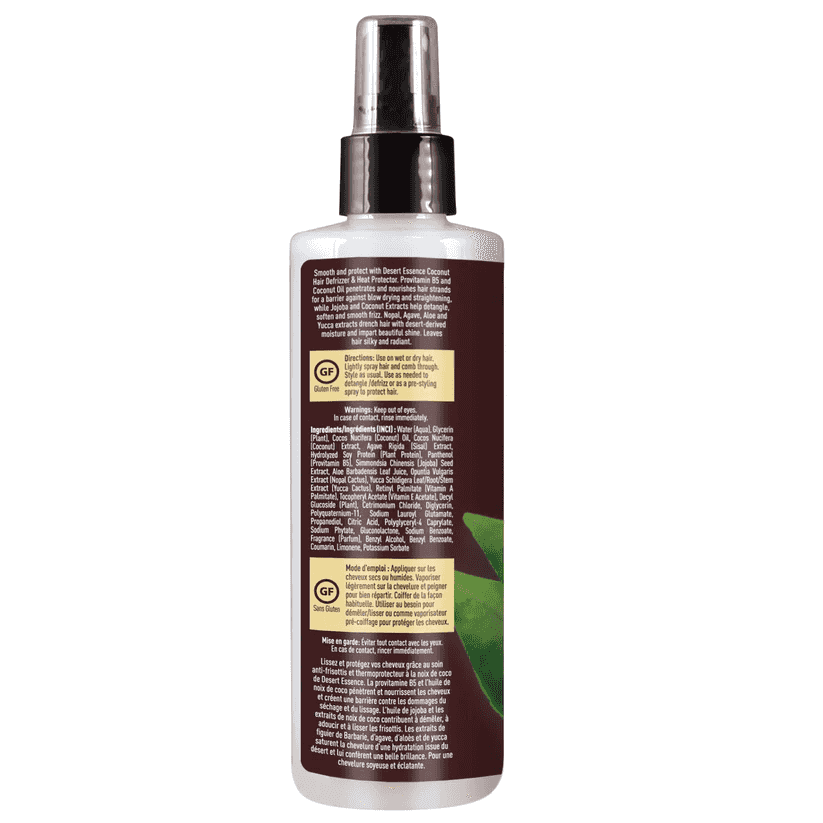 Desert Essence Coconut Hair Defrizzer & Heat Protector 237 ml