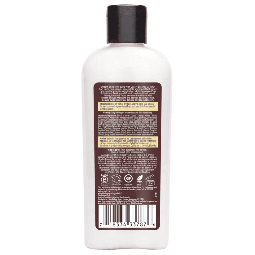 Desert Essence Coconut Soft Curls Hair Cream 190 ml