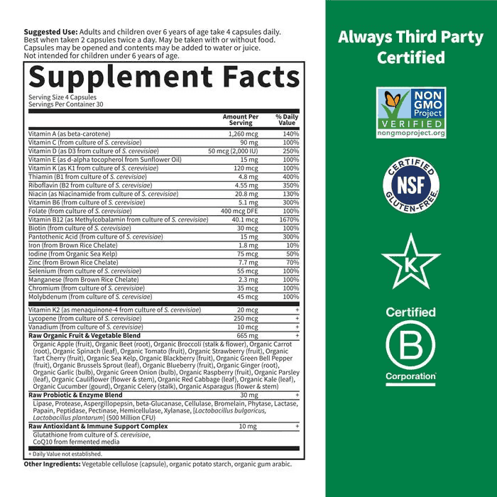 Garden of Life Vitamin Code Family Multivitamin, 120 Veg Kap