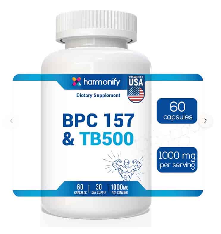 Harmonify BPC-157 & TB500 1000 mcg, 60 kapslar