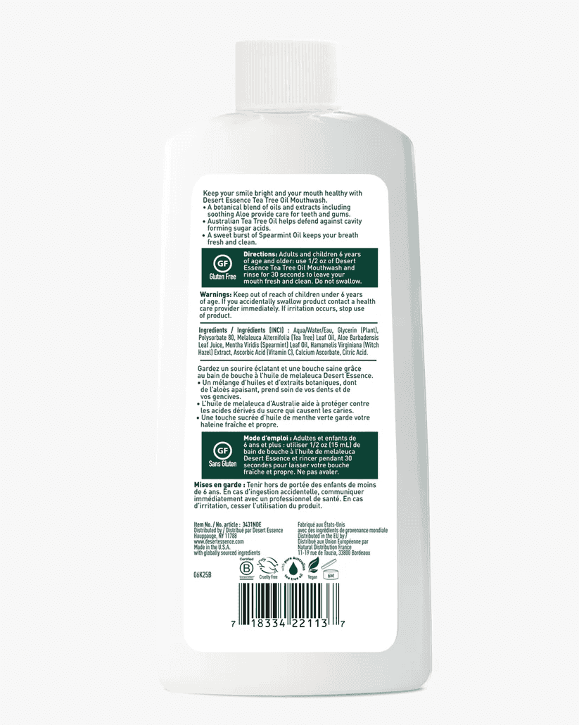 Desert Essence Tea Tree Spearmint Munvatten 473ML