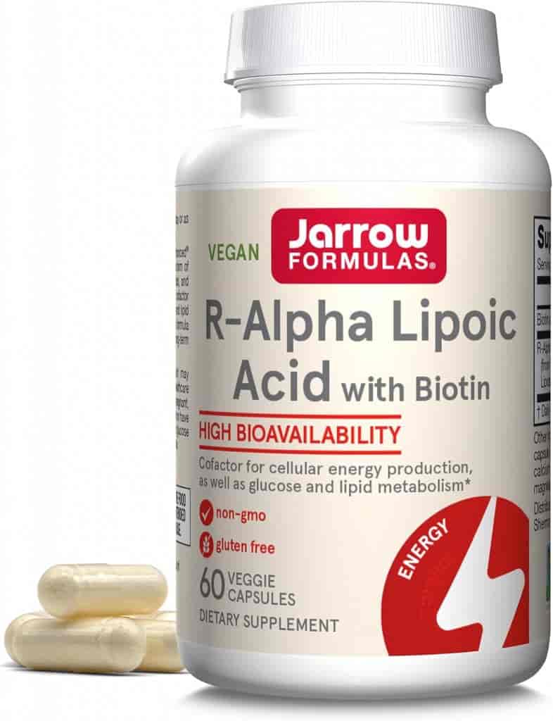 Jarrow Formulas R-Alpha Lipoic Acid med Biotin 100mg 60kap