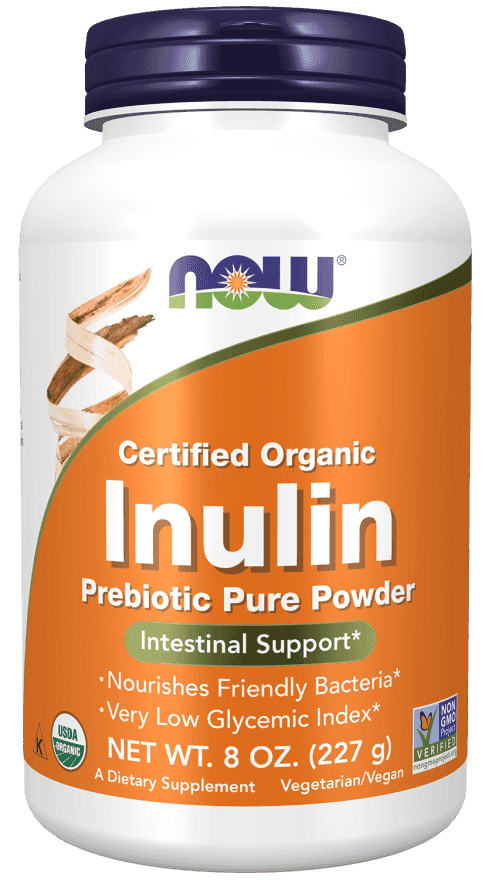 Now Inulin Prebiotic Pure Powder, Organic 227 g