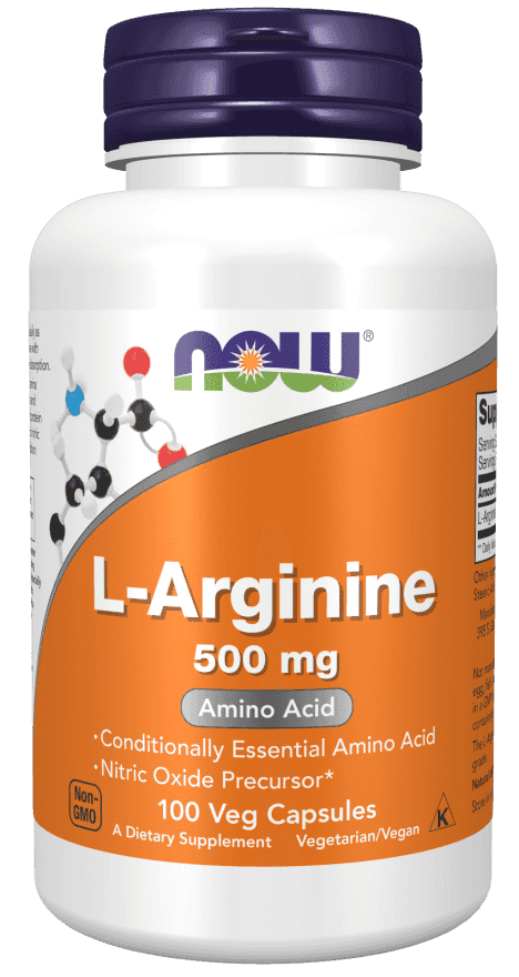 Now L-Arginine 500 mg 100 Veg Kapslar