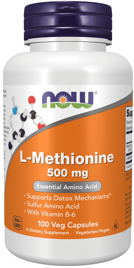 Now L-Methionine 500 mg 100 Veg Kapslar