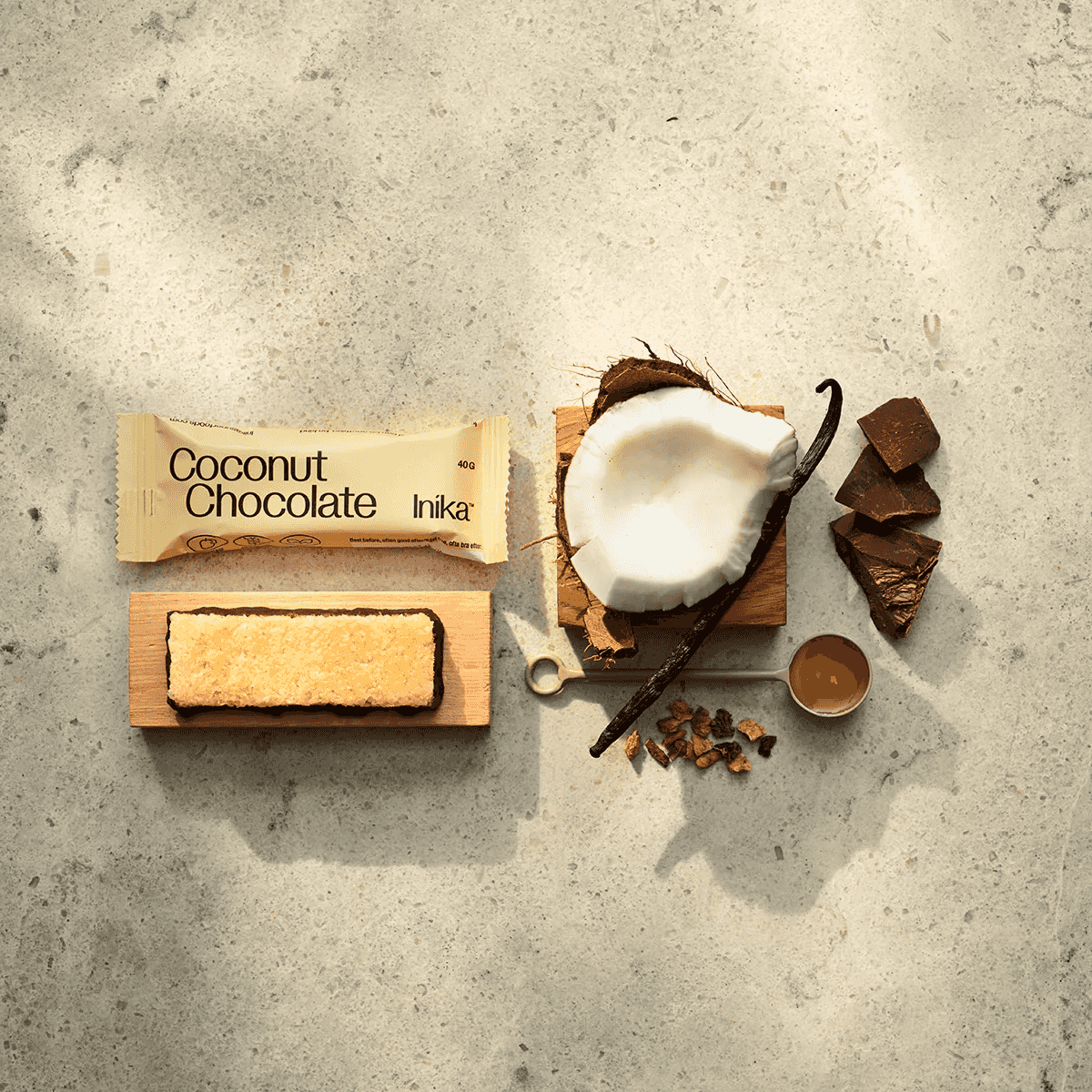 Inika Superfoods Coconut Chocolate Bar 12-pack Inika Superfoods Coconut Chocolate Bar 12-pack