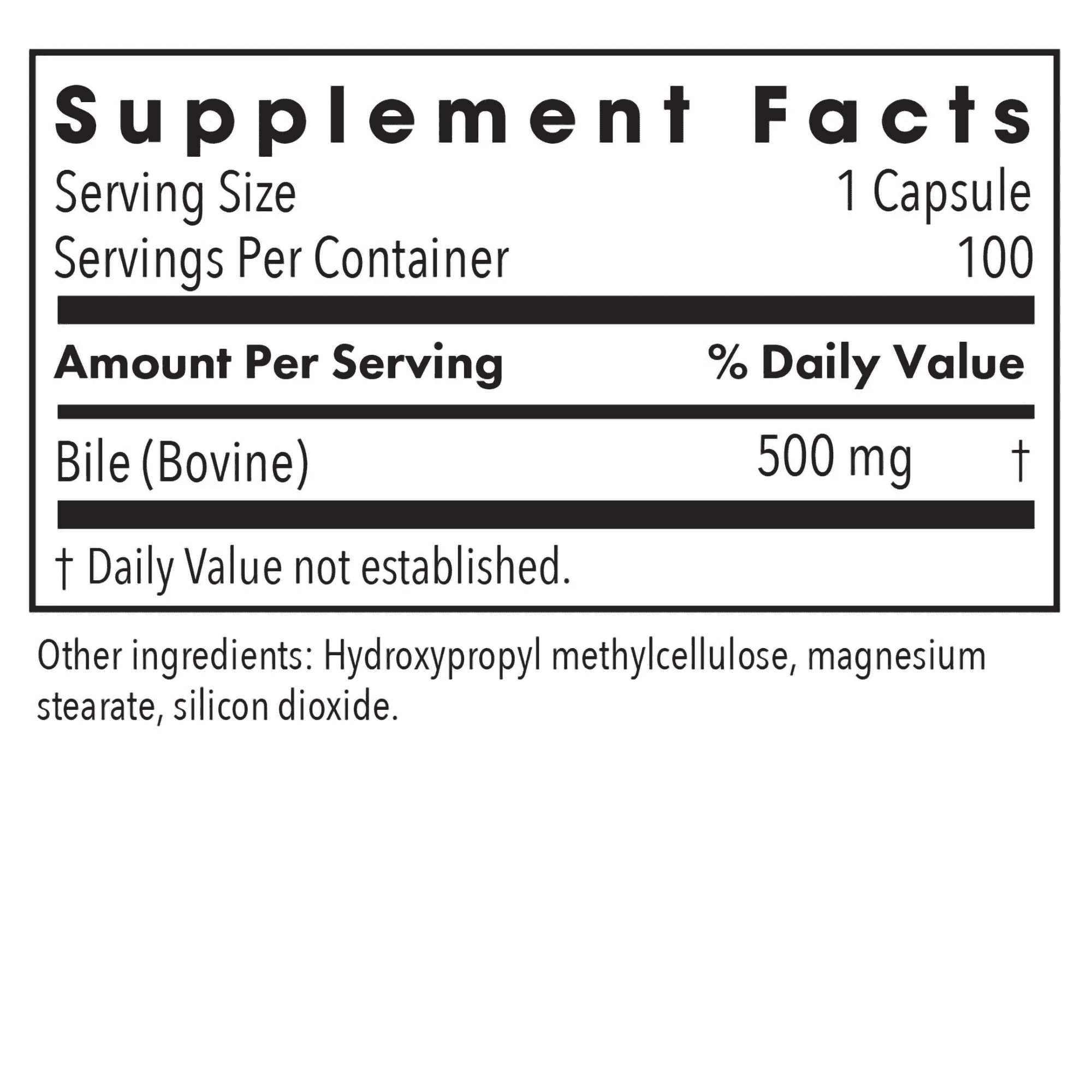ARG Ox Bile 500 mg 100 Vegkap ARG Ox Bile 500 mg 100 Vegkap