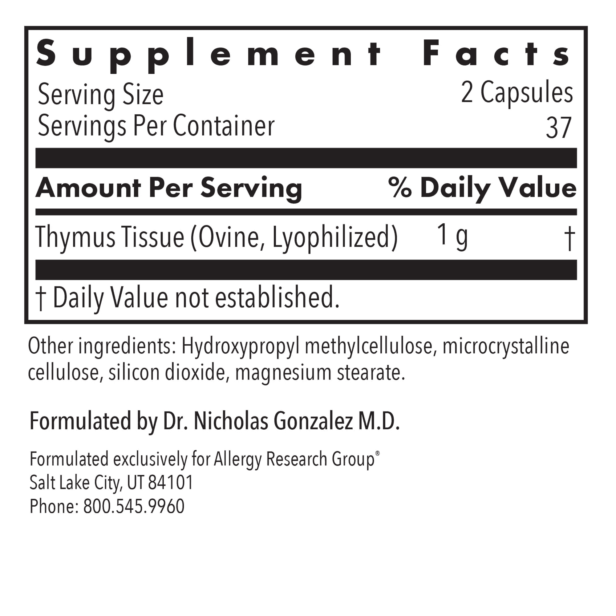 ARG Thymus 75 Vegkap ARG Thymus 75 Vegkap