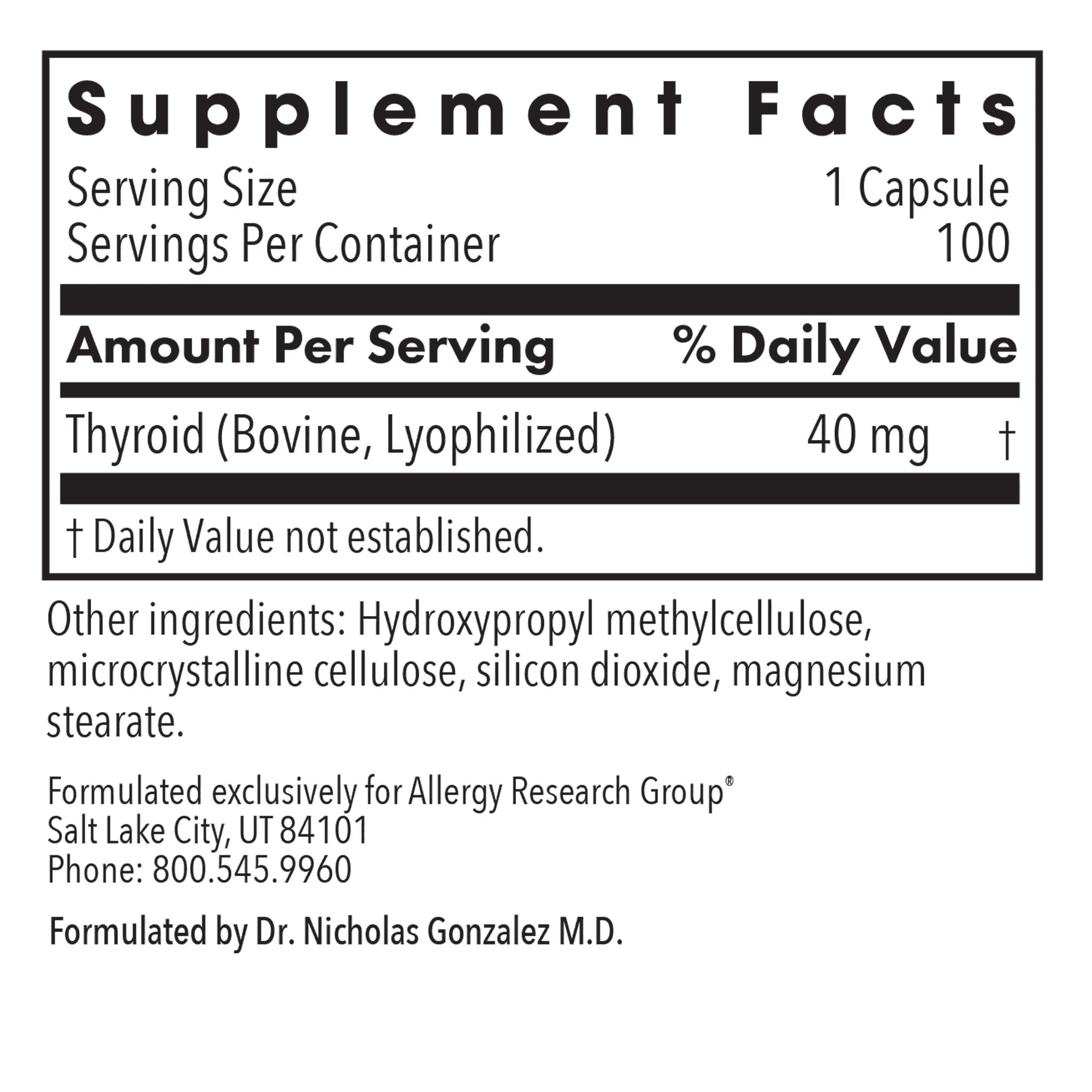 ARG Thyroid 100 Vegkap ARG Thyroid 100 Vegkap