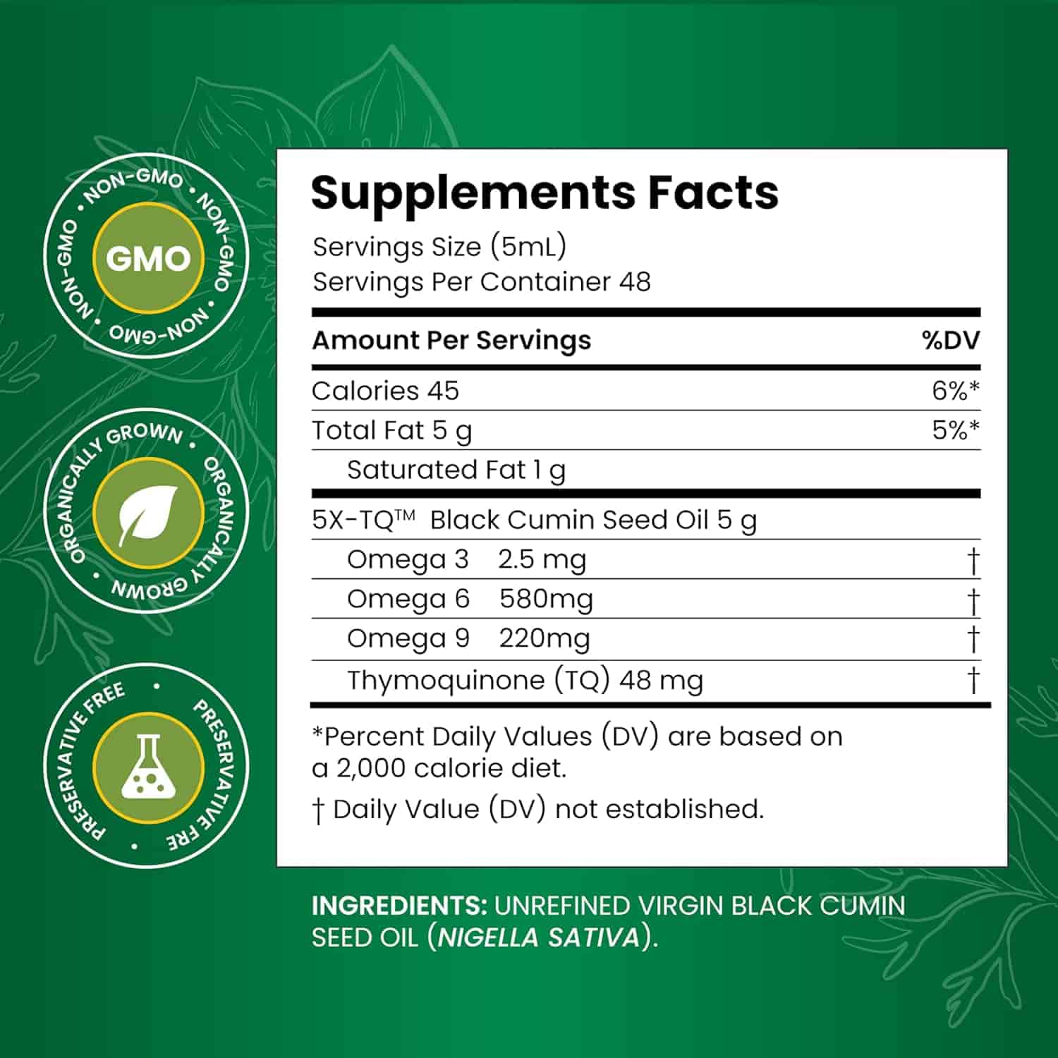 Amazing Herbs Black Cumin Seed Oil 240 ml Amazing Herbs Black Cumin Seed Oil 240 ml