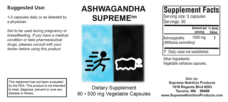Ashwagandha Supreme 90kap Ashwagandha Supreme 90kap
