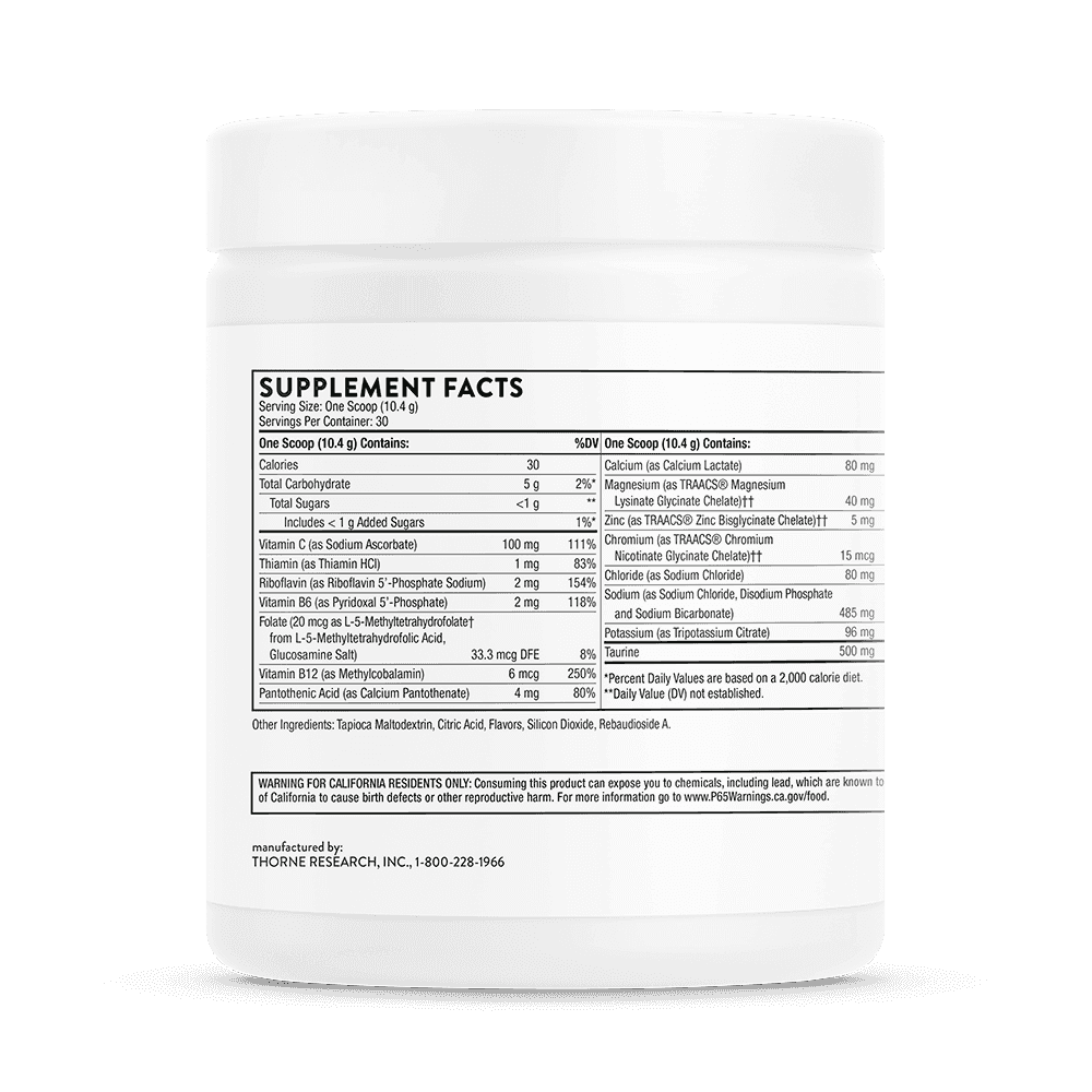 Thorne Research Catalyte Lemon Lime 312 gram Thorne Research Catalyte Lemon Lime 312 gram