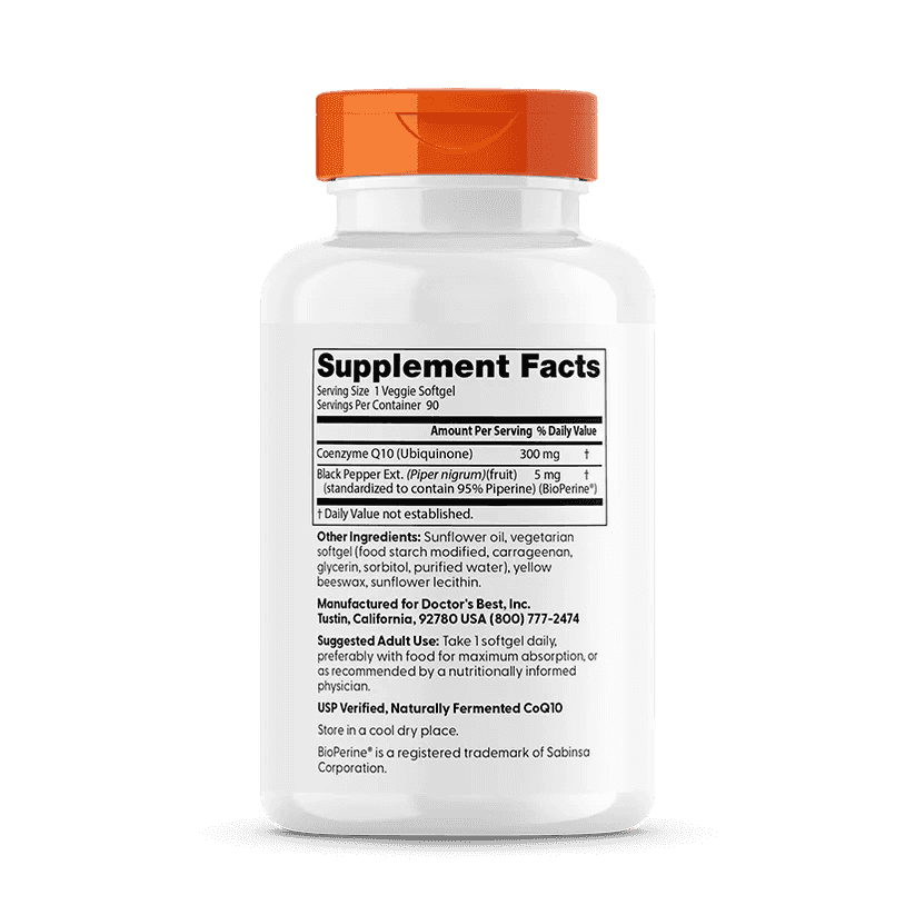 Dr. Best High Absorption CoQ10 with BioPerine, 300 mg, 90 Softgels Dr. Best High Absorption CoQ10 with BioPerine, 300 mg, 90 Softgels