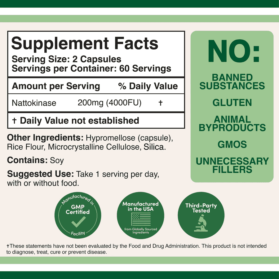 Double Wood Nattokinase 2000 FU 100mg 120 kap Double Wood Nattokinase 2000 FU 100mg 120 kap