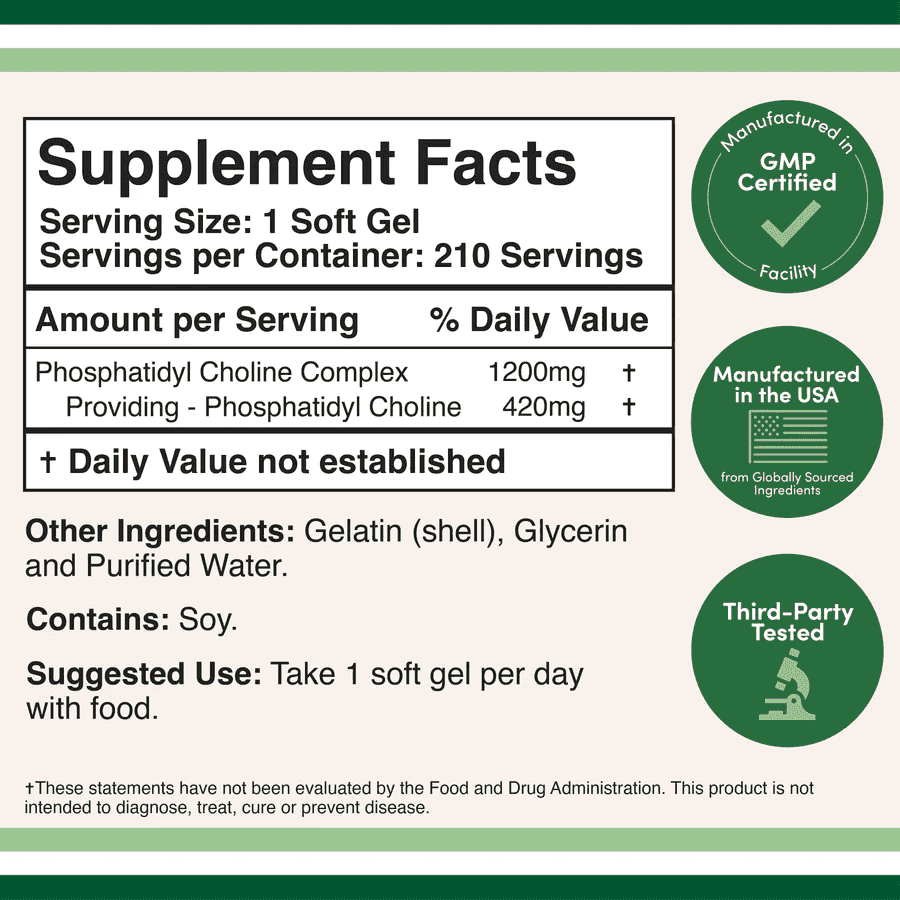 Double Wood Phosphatidylcholine 600mg, 210kap Double Wood Phosphatidylcholine 600mg, 210kap