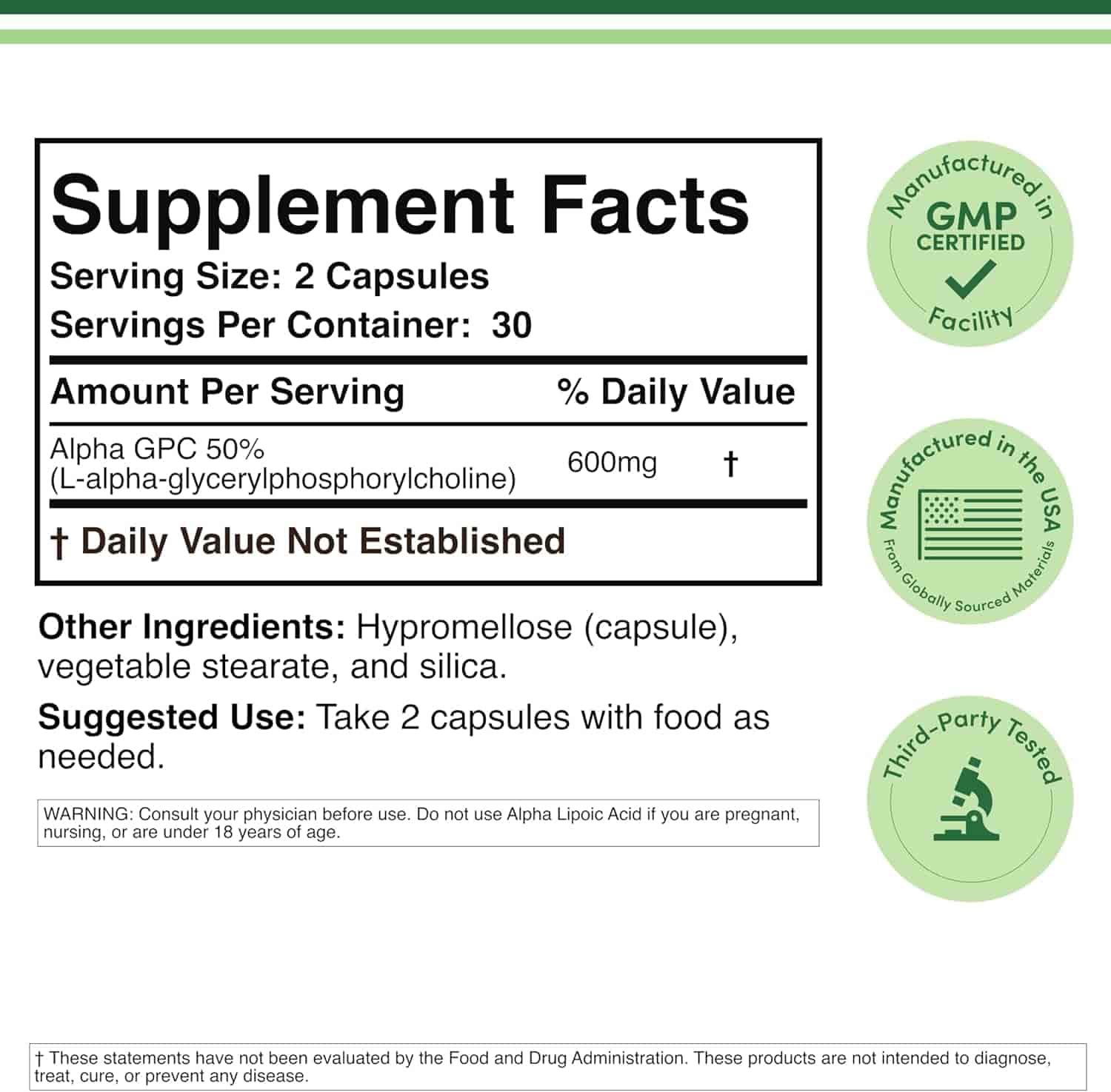Double Wood Alpha-GPC 300mg, 60kap Double Wood Alpha-GPC 300mg, 60kap