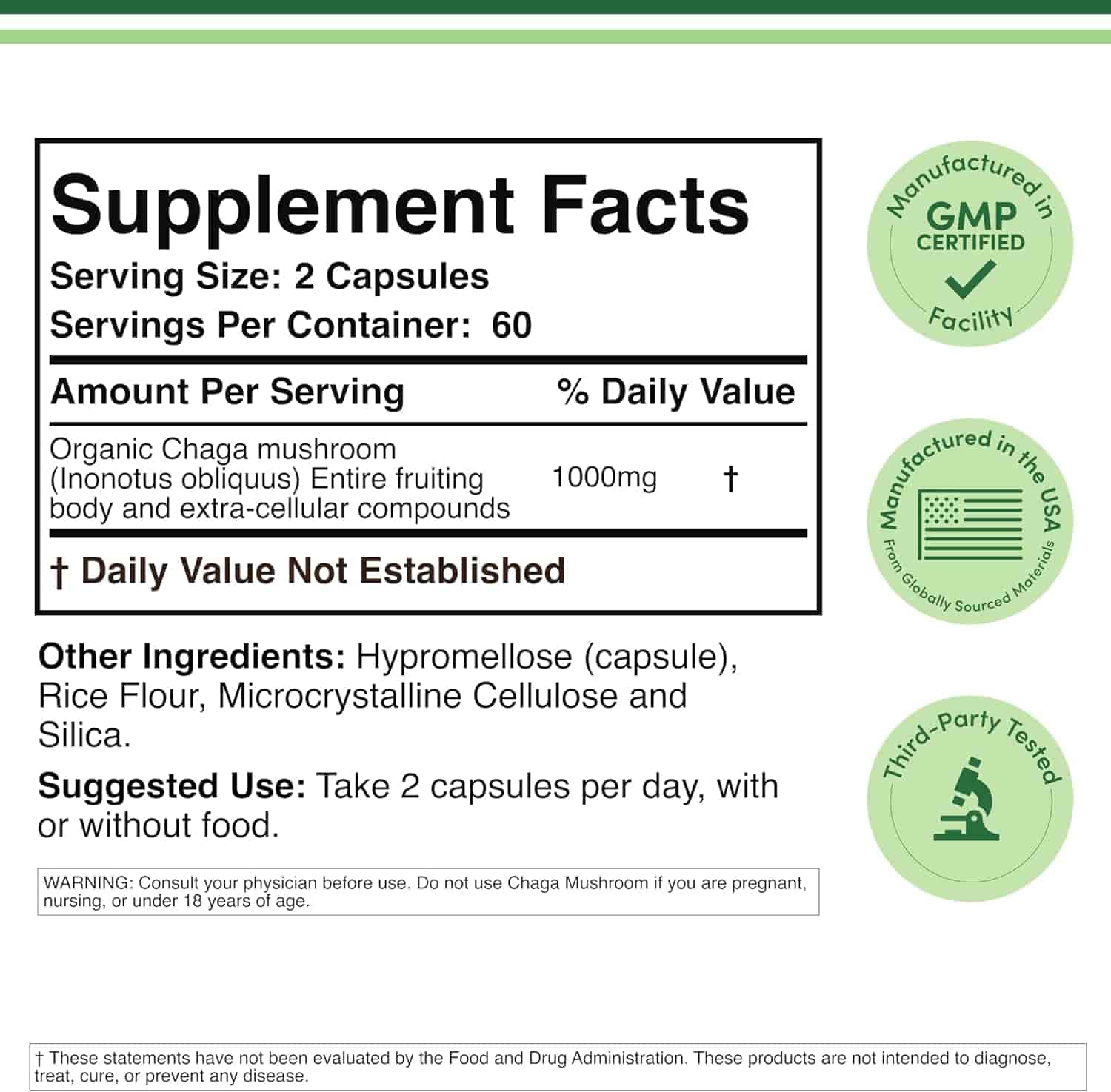 Double Wood Chaga 500mg, 120kap Double Wood Chaga 500mg, 120kap