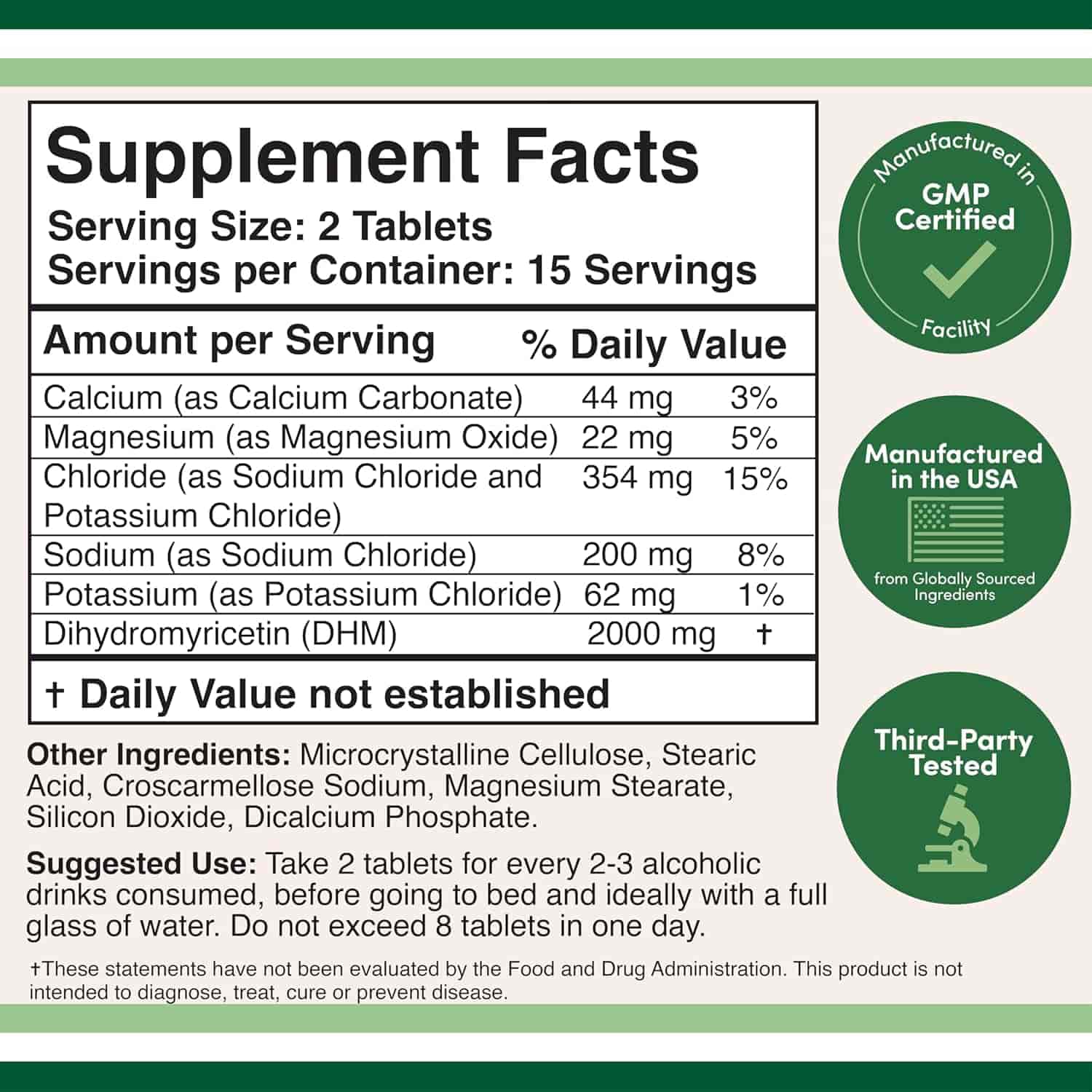 Double Wood DHM 1000, 1000mg, 30 Tabletter Double Wood DHM 1000, 1000mg, 30 Tabletter