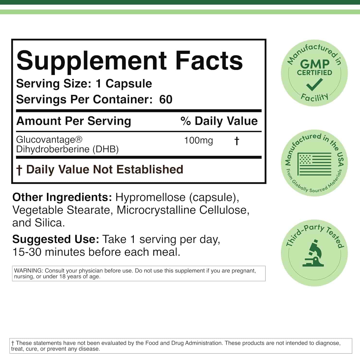 Double Wood Dihydro Berberine 100mg, 60kap Double Wood Dihydro Berberine 100mg, 60kap