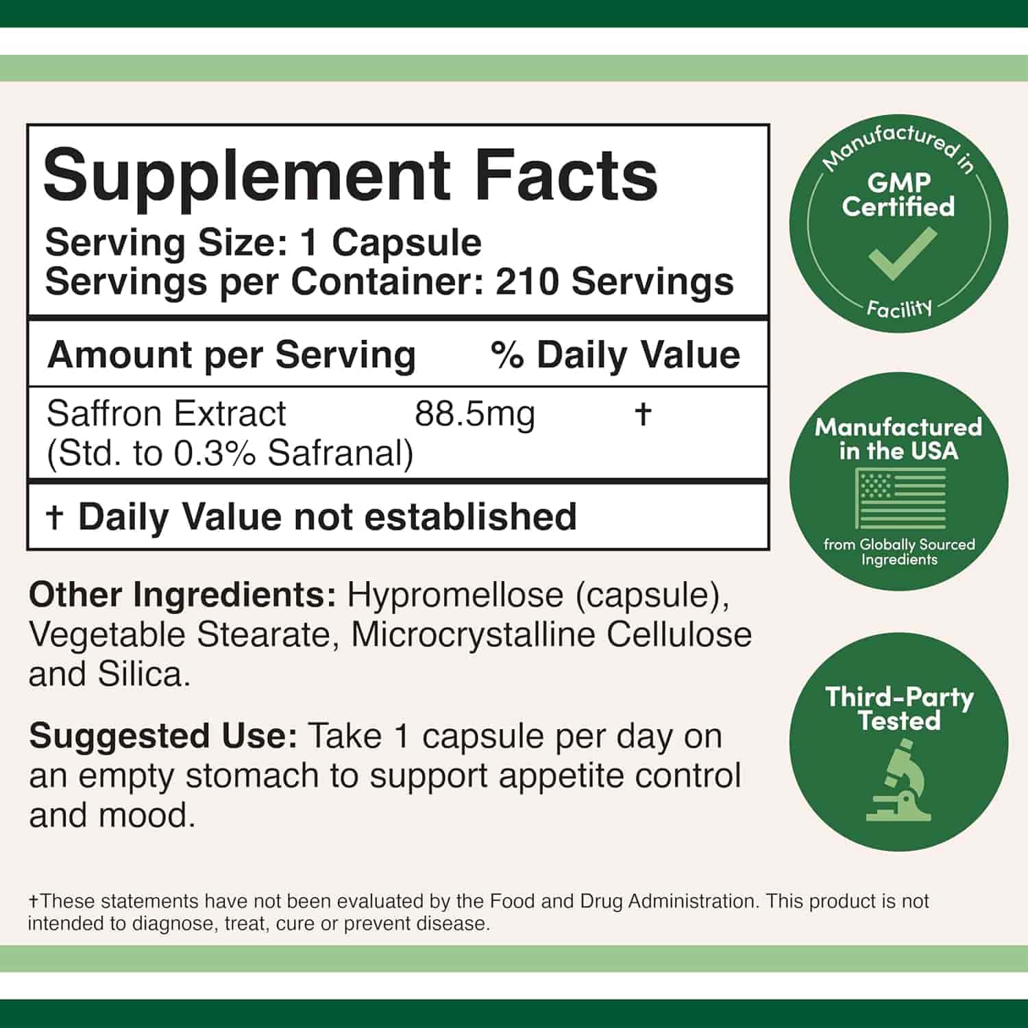 Double Wood Saffron Extract 88.5mg, 210kap Double Wood Saffron Extract 88.5mg, 210kap