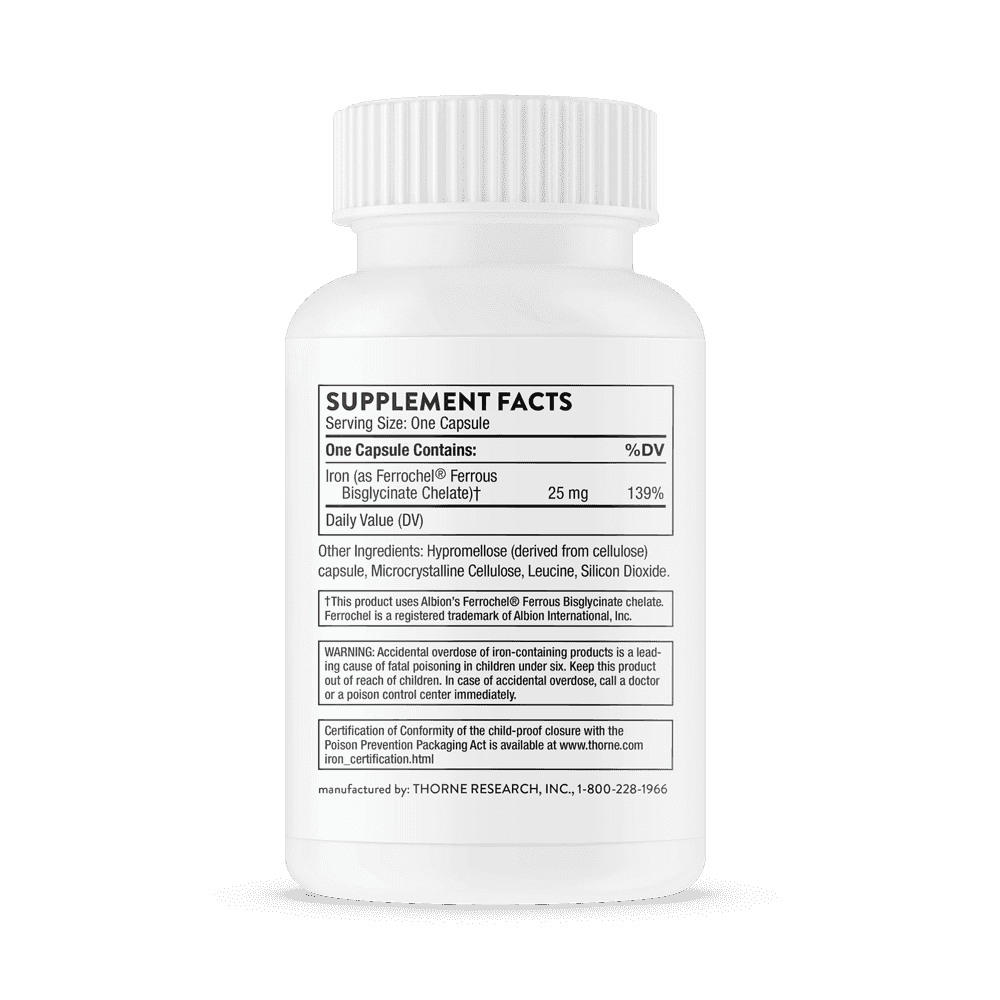 Thorne Research Iron Bisglycinate 60 kapslar Thorne Research Iron Bisglycinate 60 kapslar