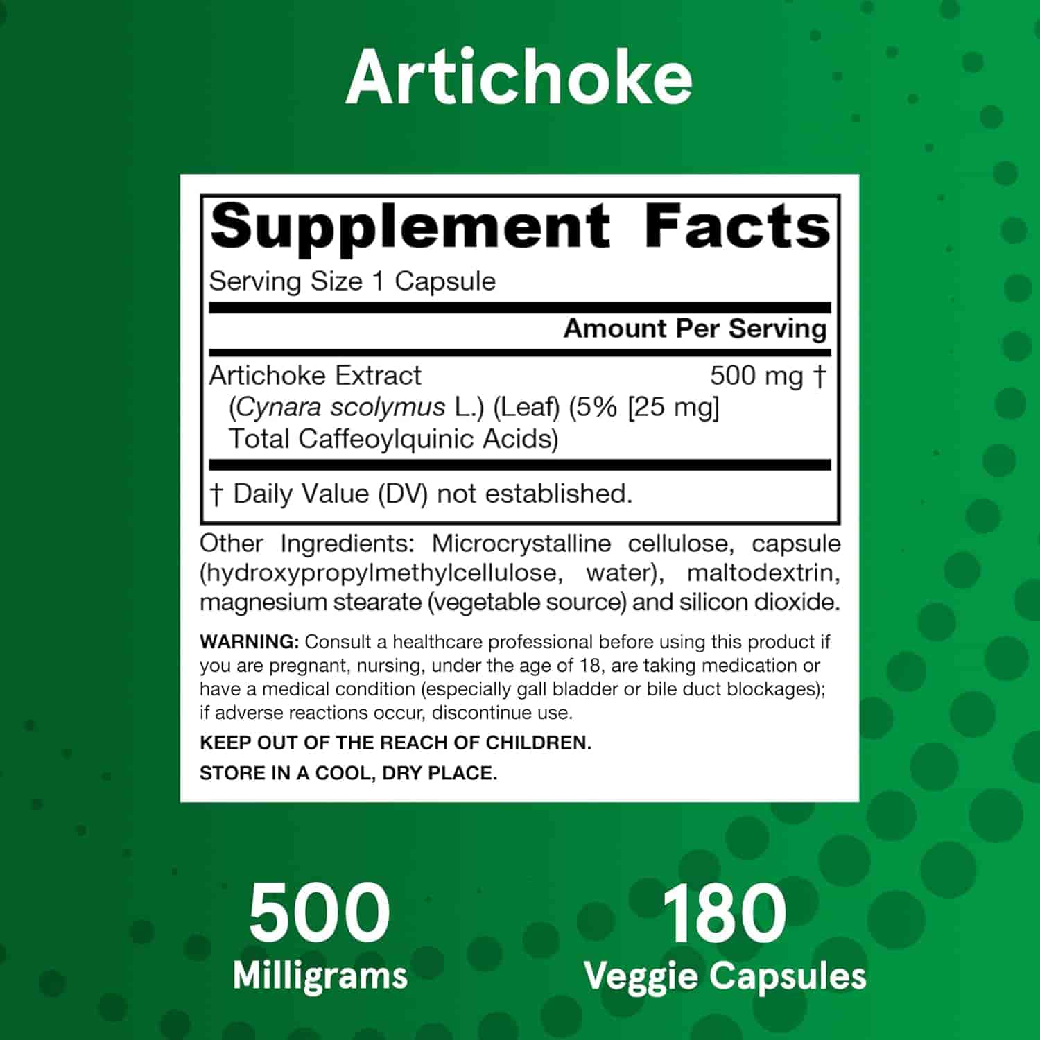 Jarrow Formulas Artichoke 500 mg 180 kap Jarrow Formulas Artichoke 500 mg 180 kap