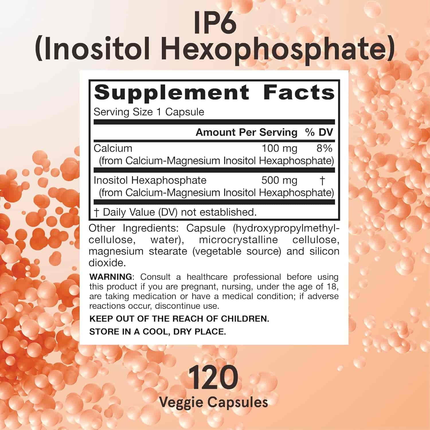 Jarrow Formulas IP6 Inositol Hexaphosphate 500 mg 120 kapslar Jarrow Formulas IP6 Inositol Hexaphosphate 500 mg 120 kapslar