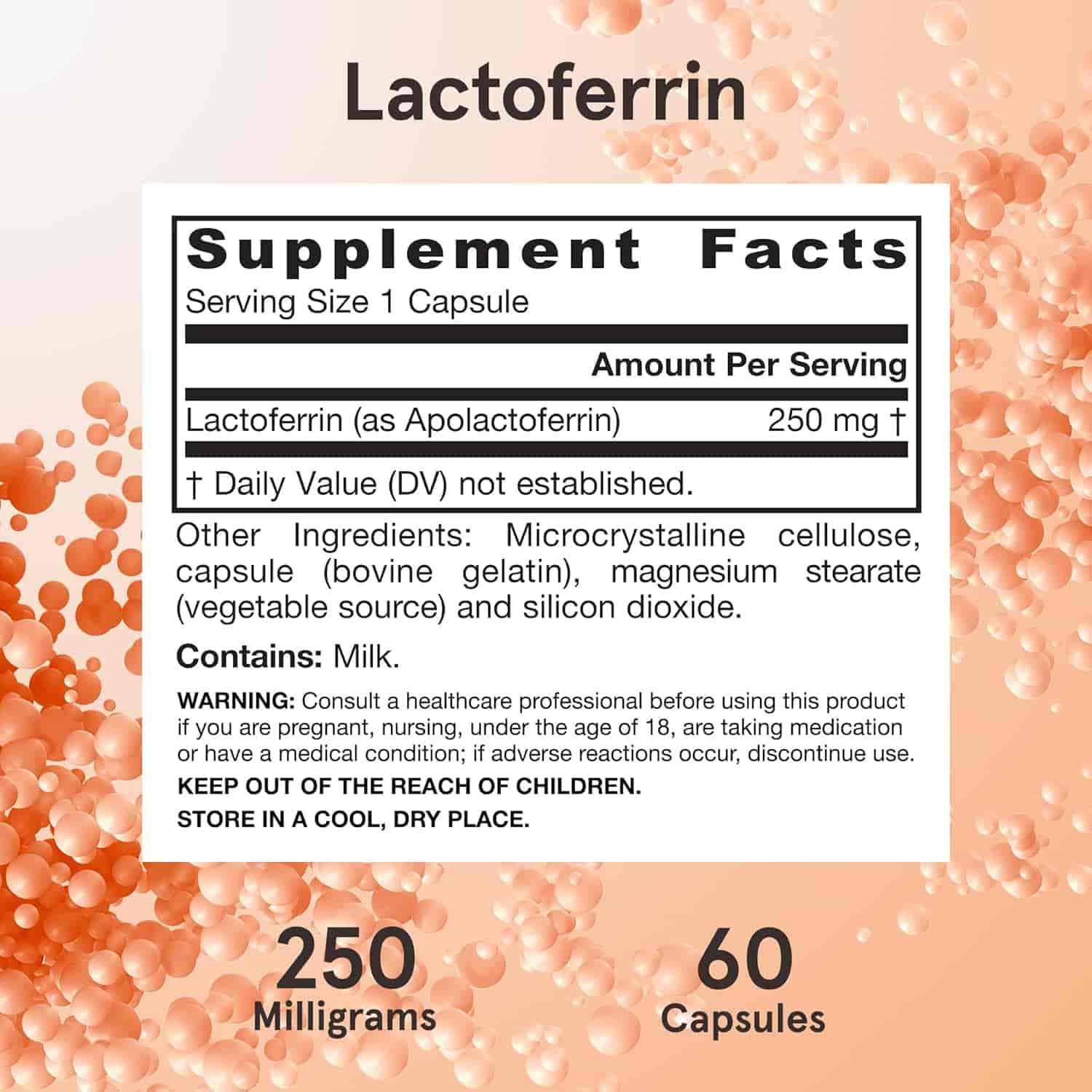 Jarrow Formulas Laktoferrin 250mg 60kap Jarrow Formulas Laktoferrin 250mg 60kap