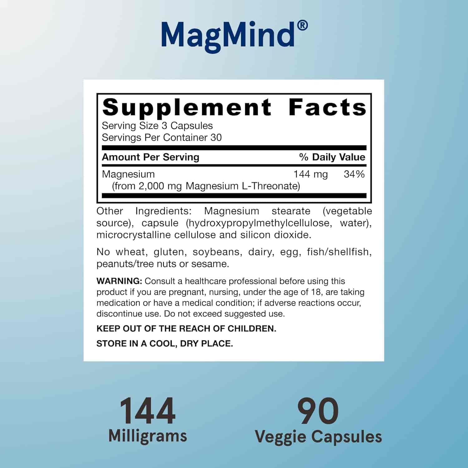 Jarrow Formulas MagMind L-Threonate 90kap Jarrow Formulas MagMind L-Threonate 90kap