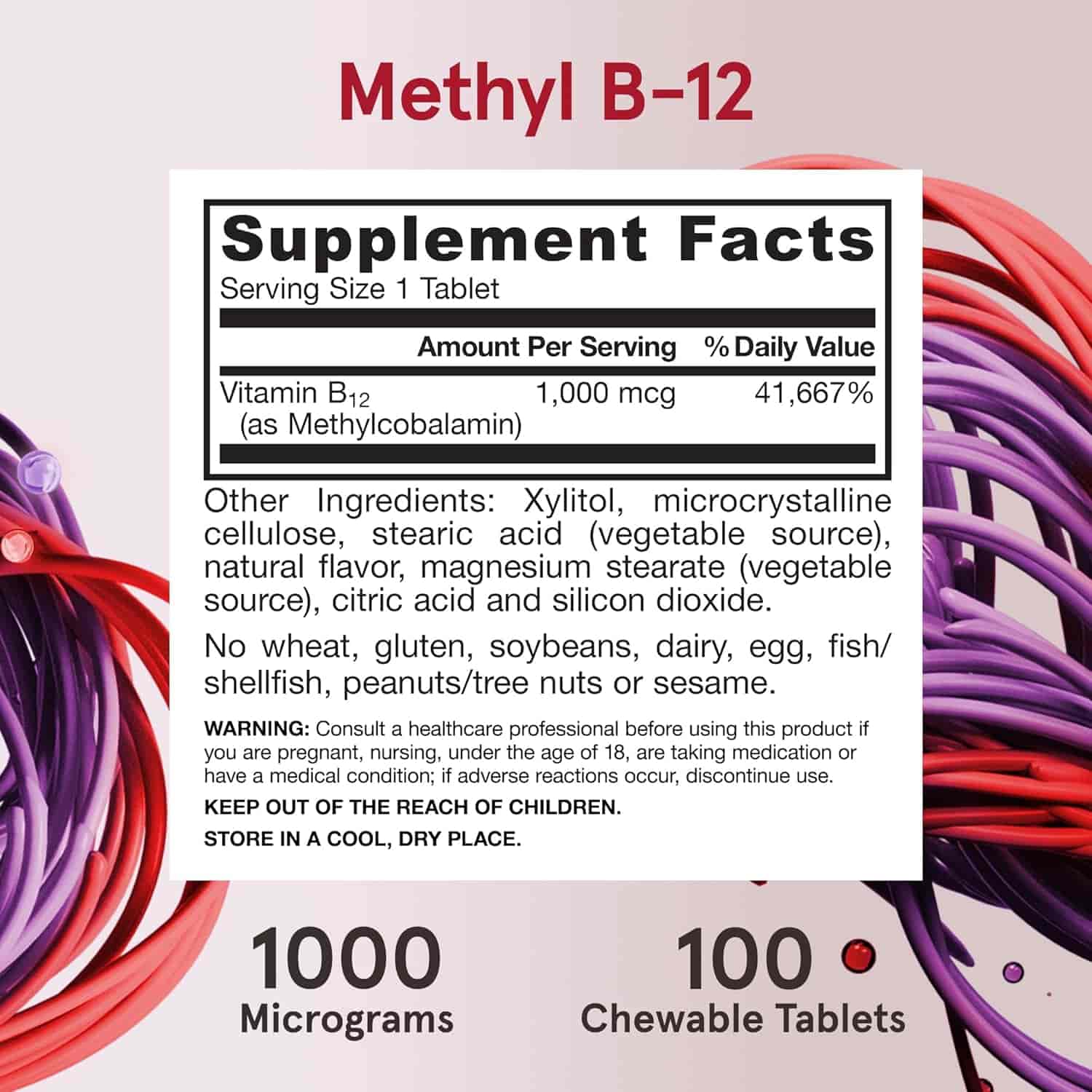 Jarrow Formulas Methyl B12 1000mcg 100 Chewable Tablets Jarrow Formulas Methyl B12 1000mcg 100 Chewable Tablets