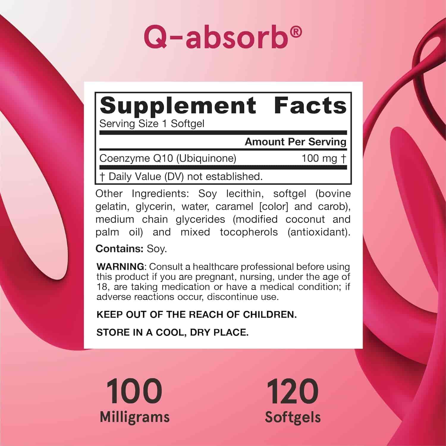 Jarrow Formulas Q-absorb Co-Q10 100mg 120 Softgels Jarrow Formulas Q-absorb Co-Q10 100mg 120 Softgels